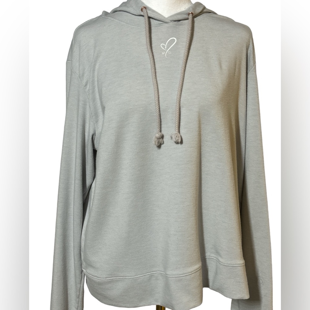 City Lights San Francisco, Hoodie, Pull Over, Light Weight, Gray, Size Large